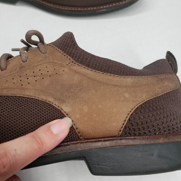 Mark Nason Los Angeles Clubman Westside Oxford Mens 9 Brown Leather Mesh Cushion - Picture 9 of 16